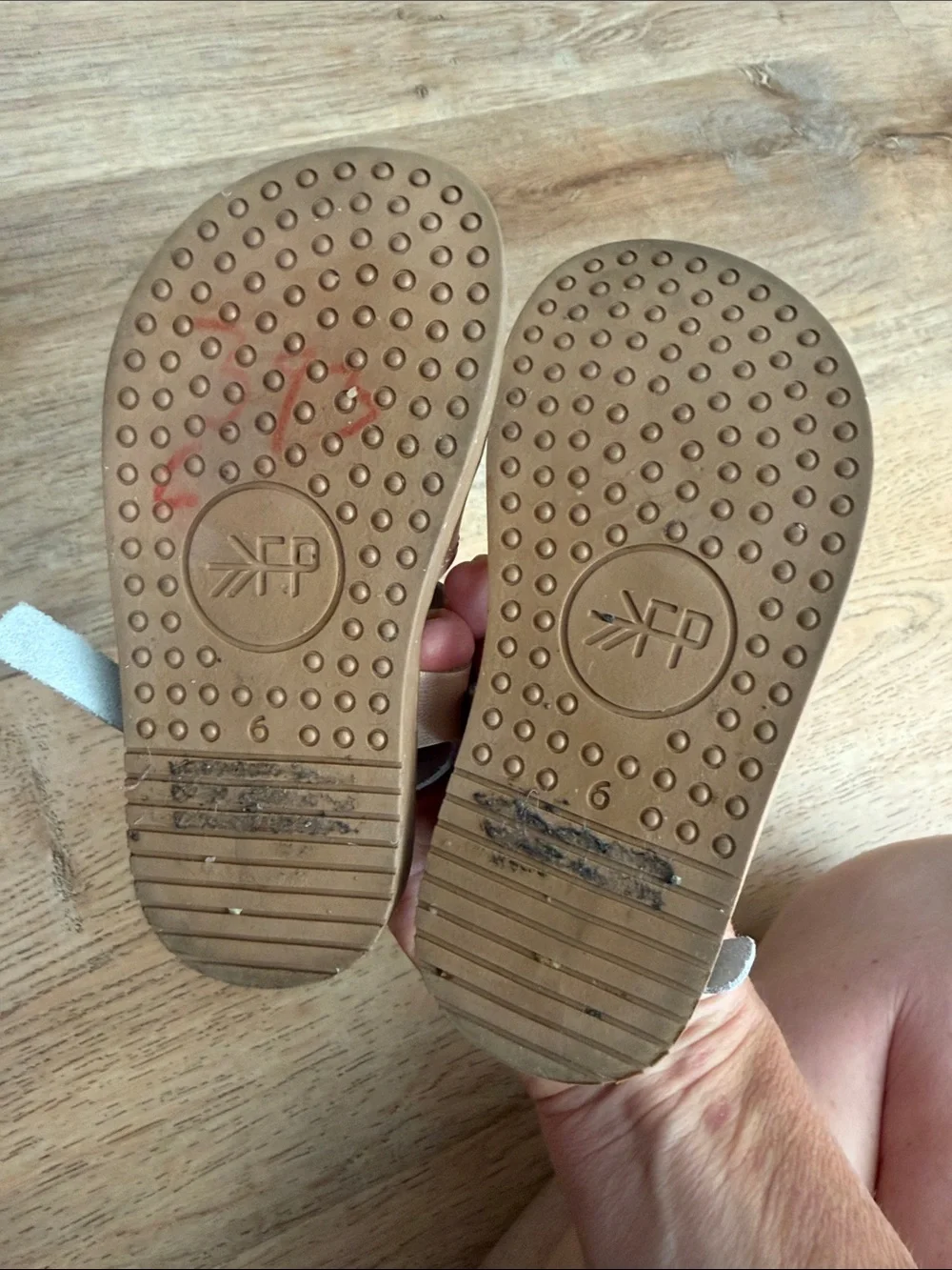Freshly Picked Rose Gold Leather Baby Walker Sandals